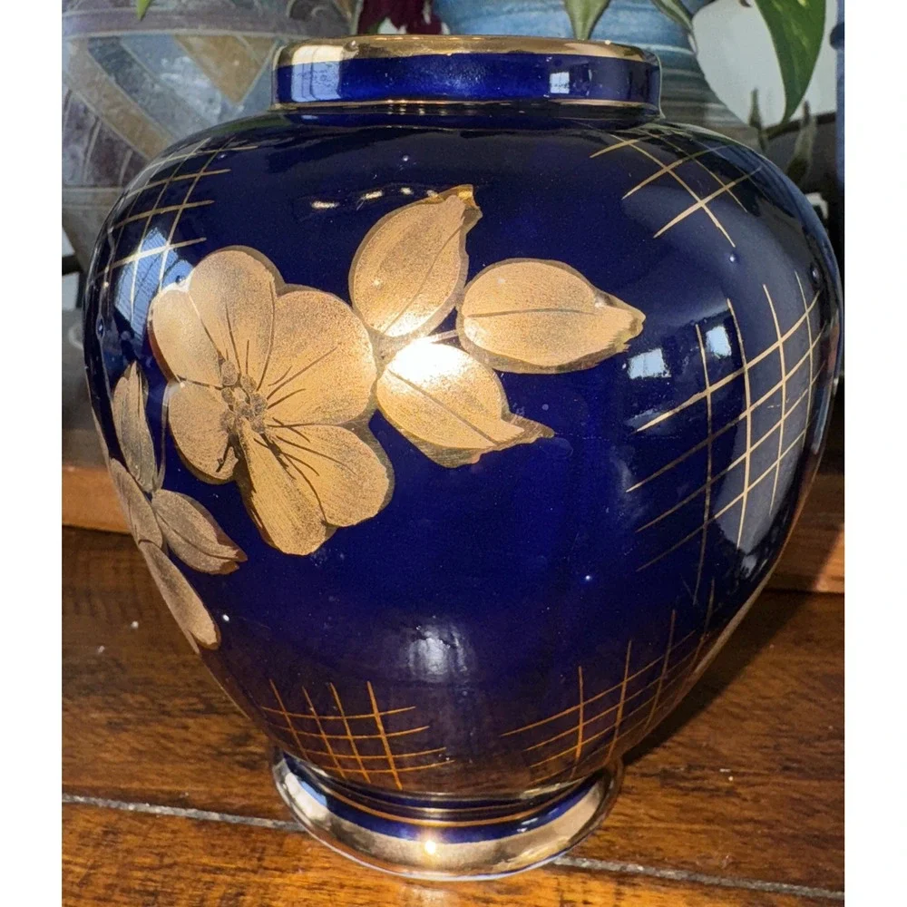 Cobalt Blue Vase‎ Handmade In Turkey 6.25